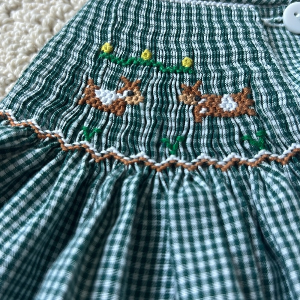 24m Handmade smocked farm dress! - Picture 3 of 6
